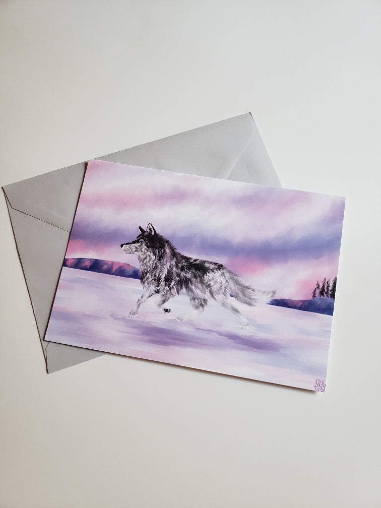 CHILL RUN - ORIGINAL ART PRINT GREETING CARD