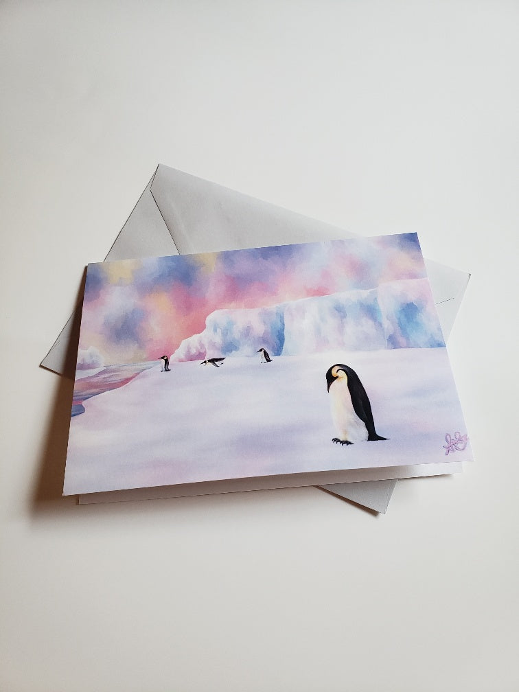 ICE WONDERER - ORIGINAL ART PRINT GREETING CARDS