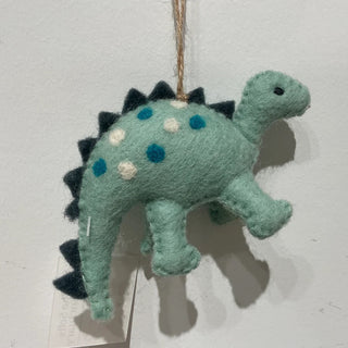 wool blue dinosaur ornament