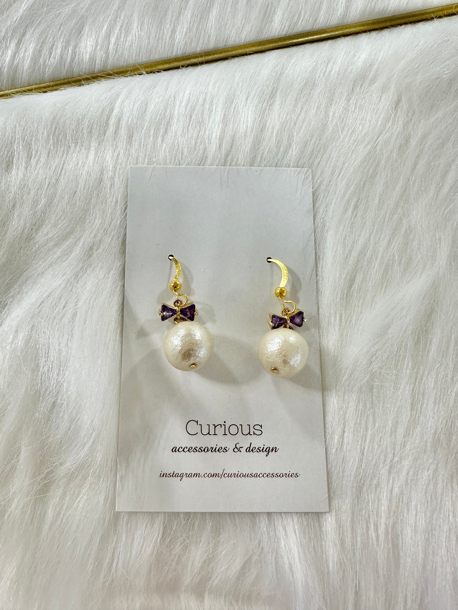 Zirconia Purple Earrings