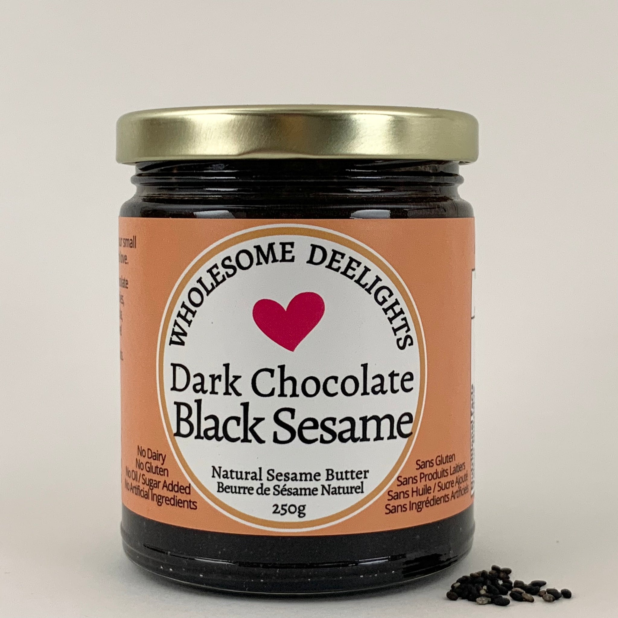 Wholesome DeeLights - Dark Chocolate Black Sesame (No Sugar Added)