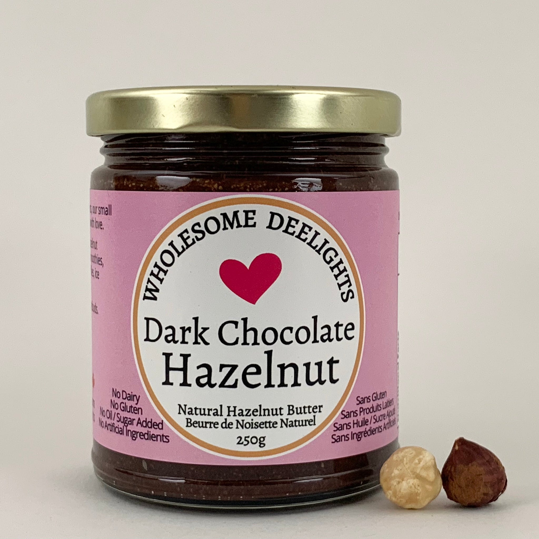 Wholesome DeeLights - Dark Chocolate Hazelnut (No Sugar Added)