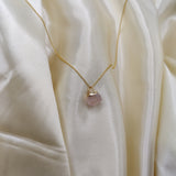 Roselle - Gemstone Necklace Raw Rose Quartz Sattva
