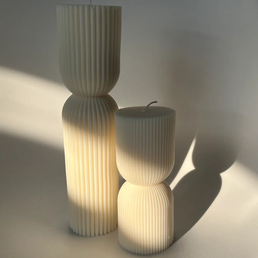 Striped Column Candle