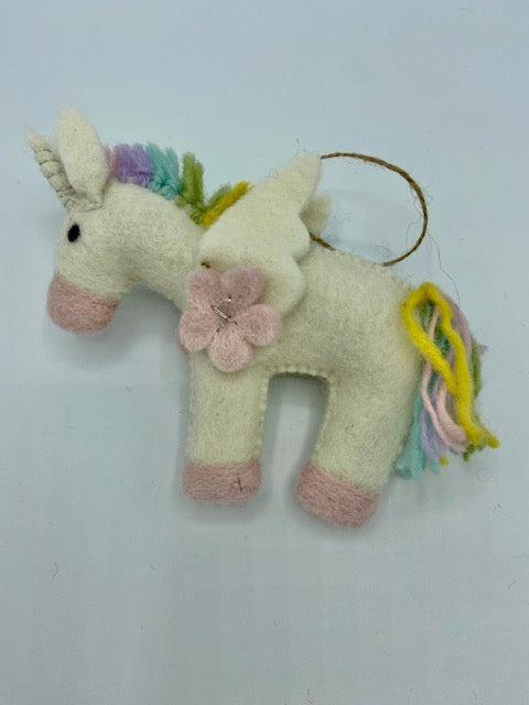 Pastel Unicorn Ornament