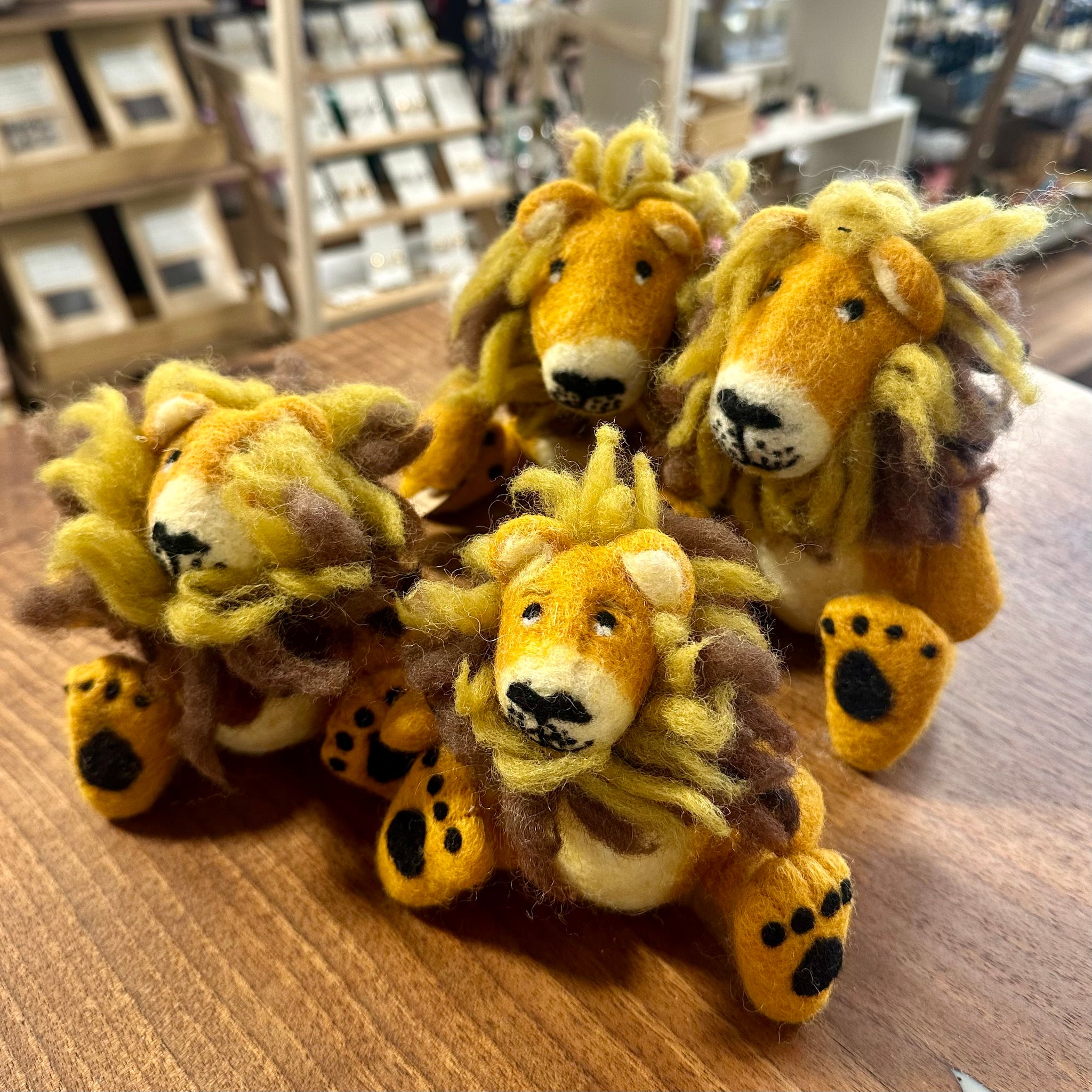 lion felt toy