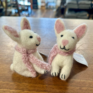bunny with scarf