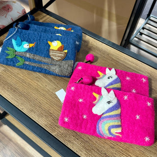 rectangle wool purse pencil case