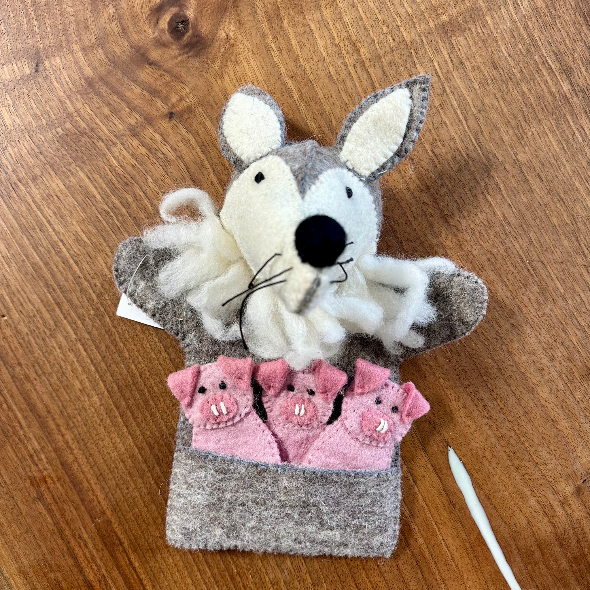 Wolf with 3 Little Pigs Hand Puppet