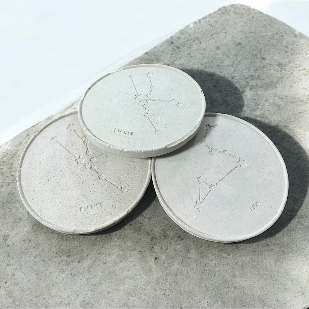 Concrete Horoscope Coasters