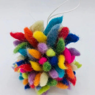 rainbow hedgehog ornament