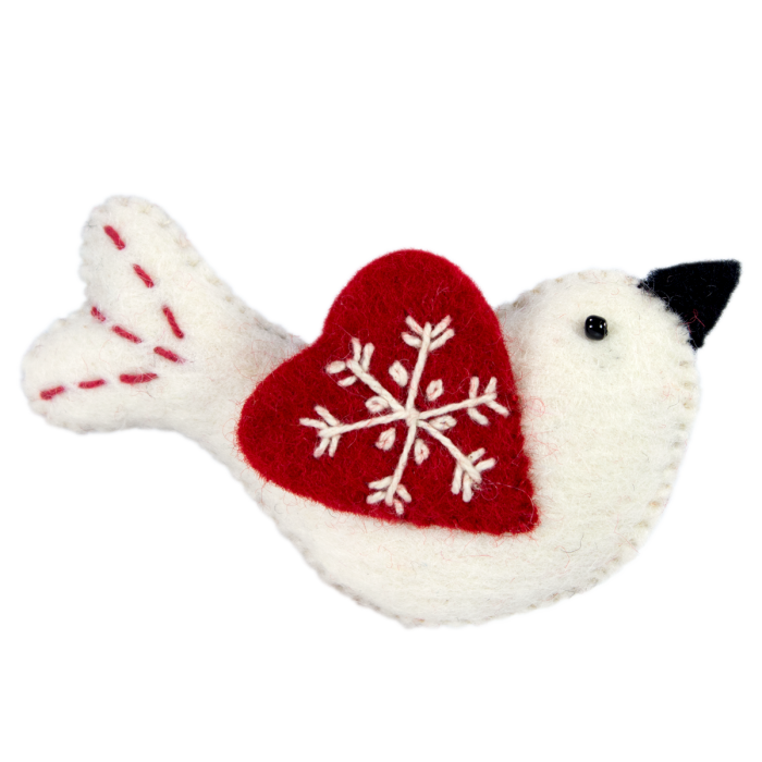 Peace Snowflake Dove Ornament