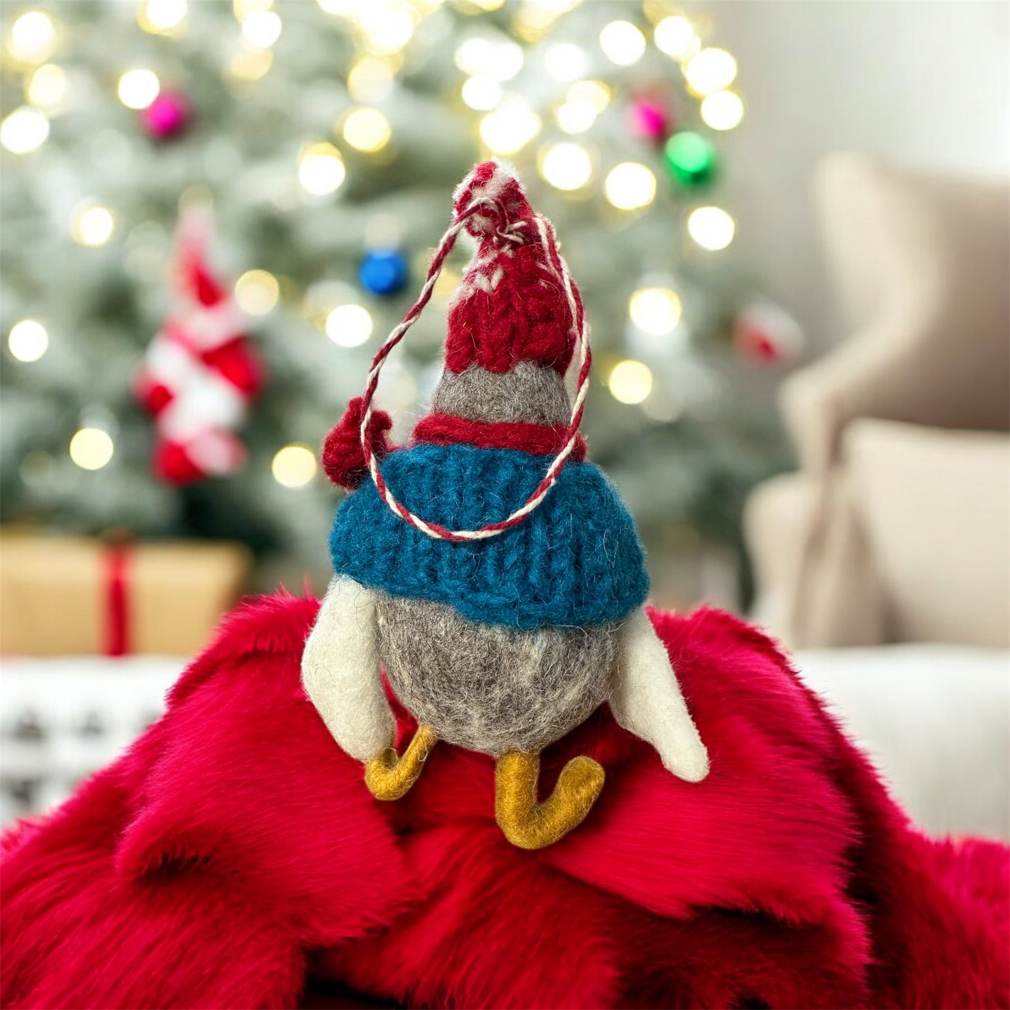 Wool Funny Knitted Chicken Ornament