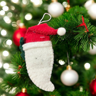 Wool Santa Face Ornament