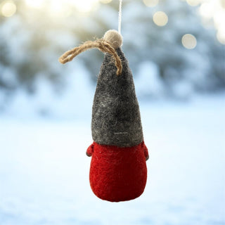 Handcrafted Wool Mini Gnome Ornament