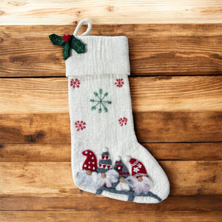 100% Wool Gnome Stocking