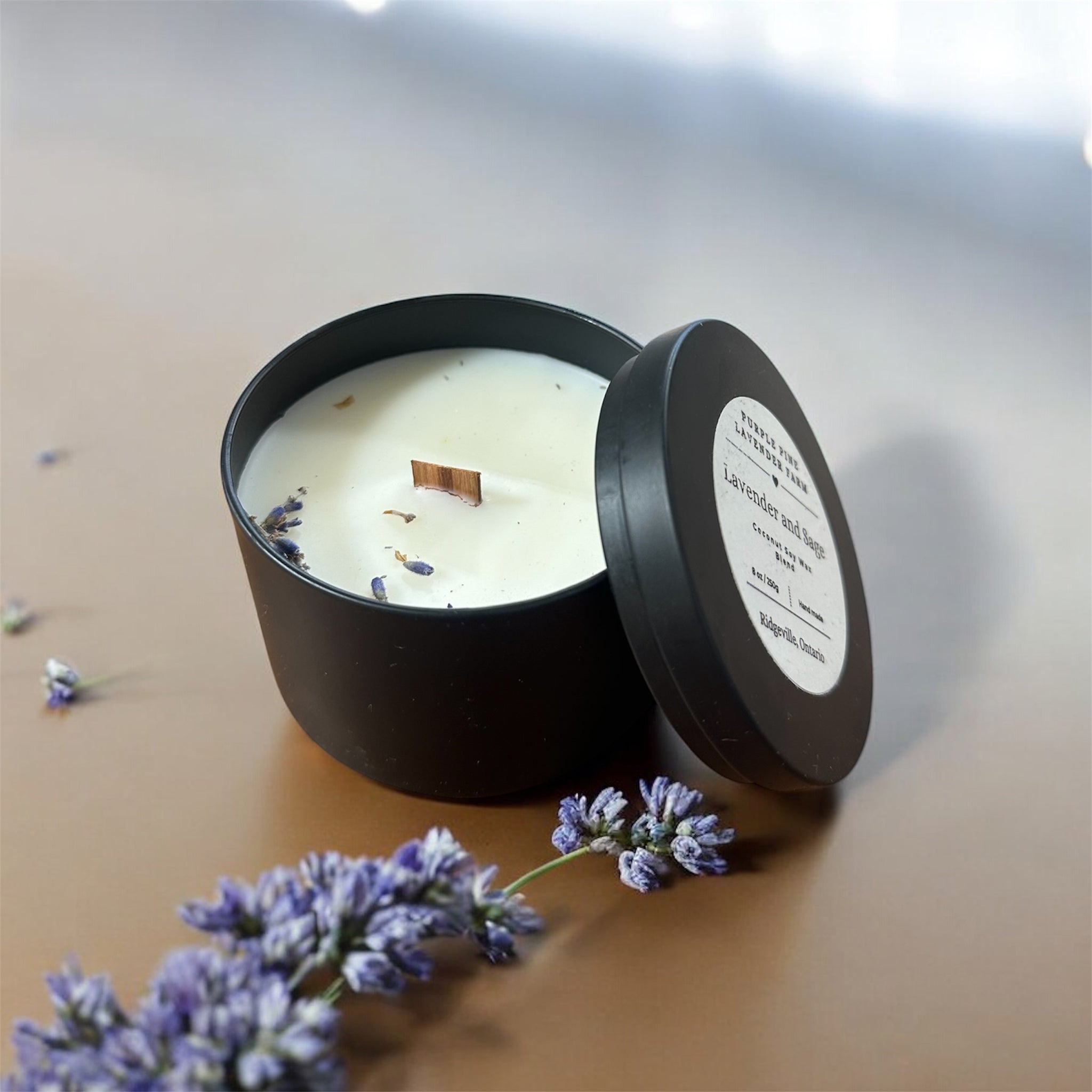 Hand-poured Purple Pine Lavender Candle
