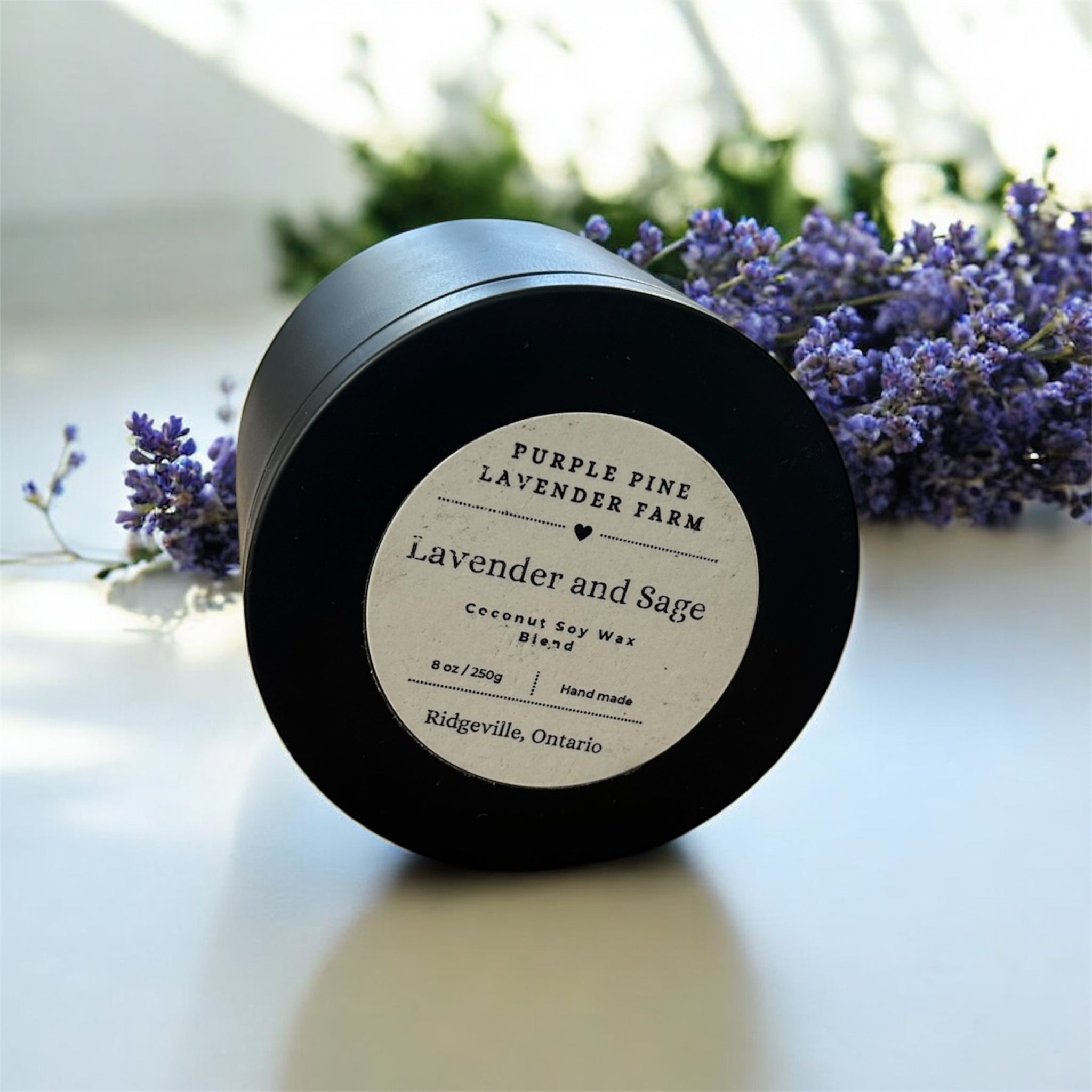 Hand-poured Purple Pine Lavender Candle