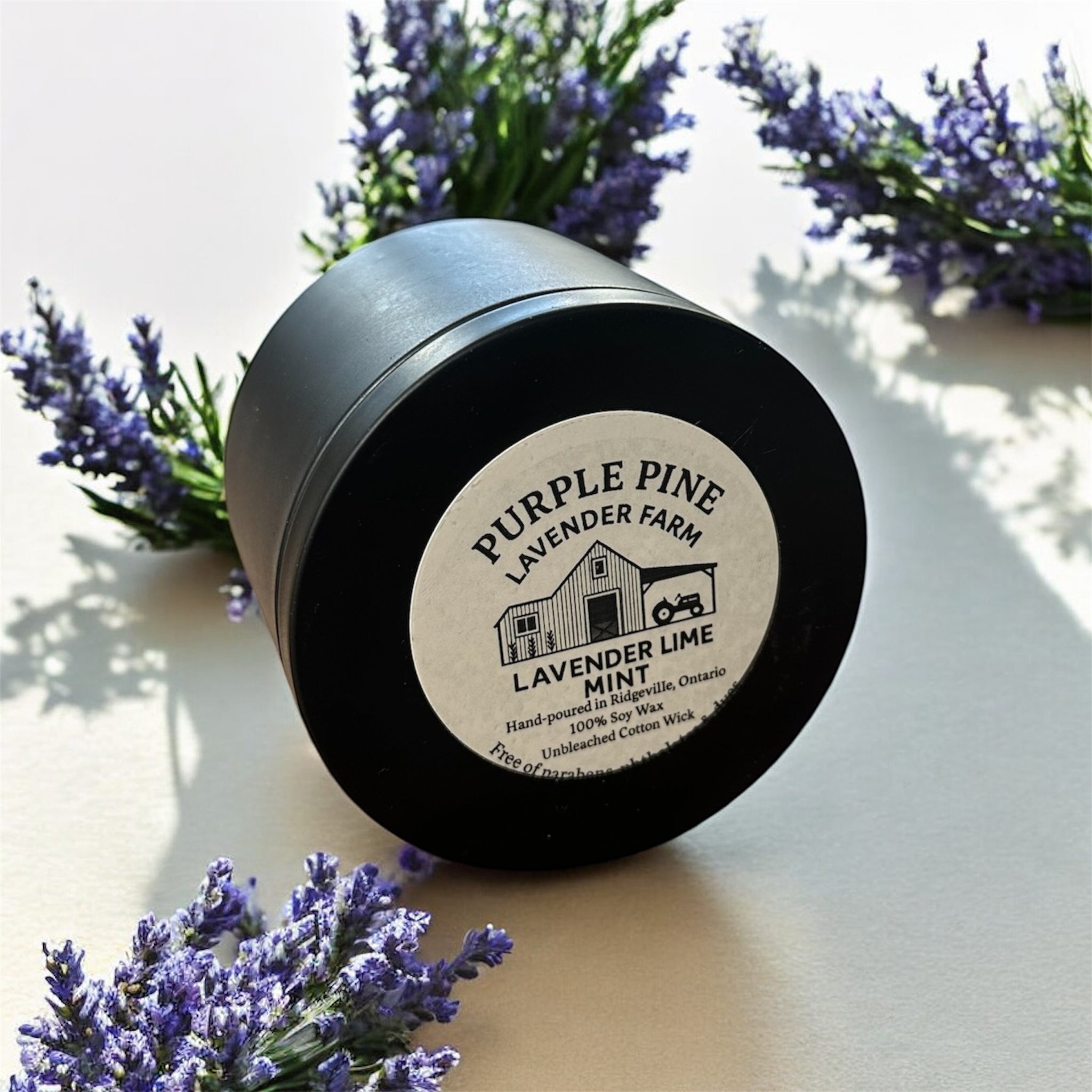 Hand-poured Purple Pine Lavender Candle
