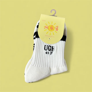 Soleil Socks - Ugh As If half crew grip socks 