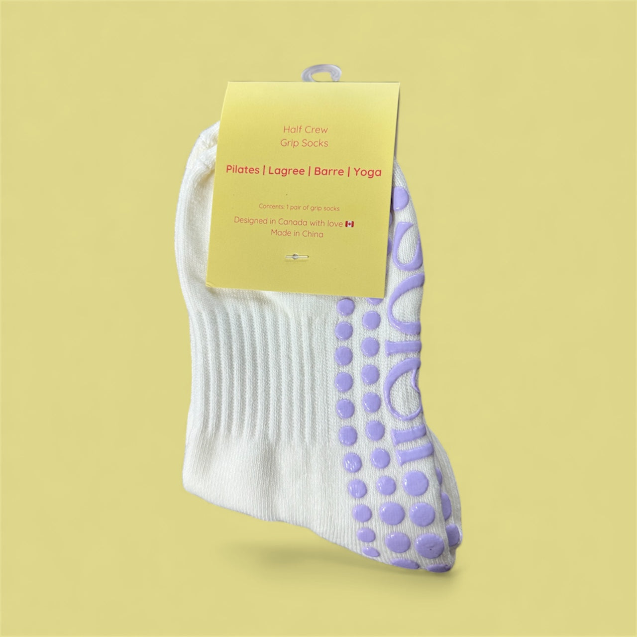 soleil socks half crew grip socks