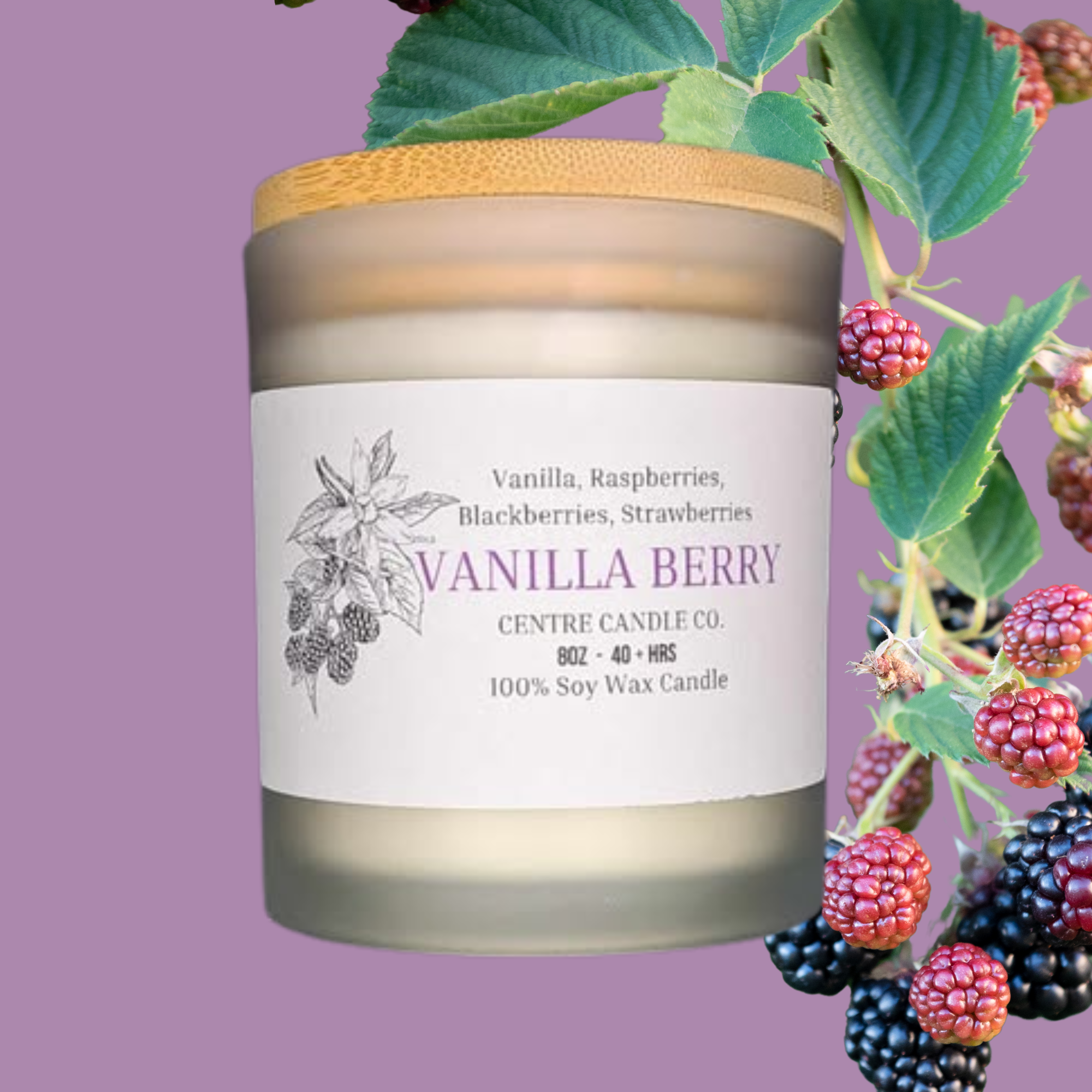 Centre Candle Co. - Vanilla Berry 8oz Candle