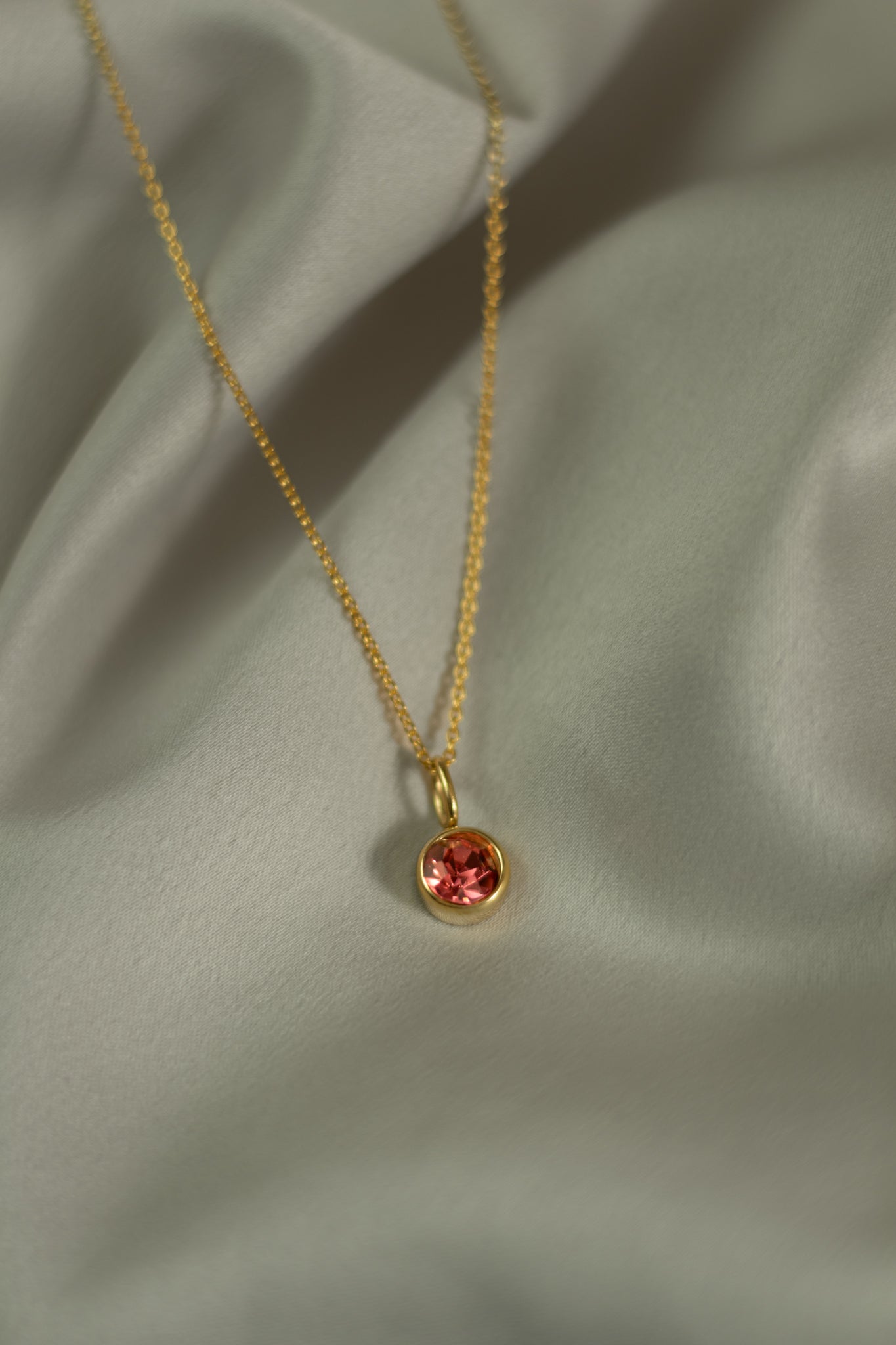 July - Birthstone Necklace Ruby