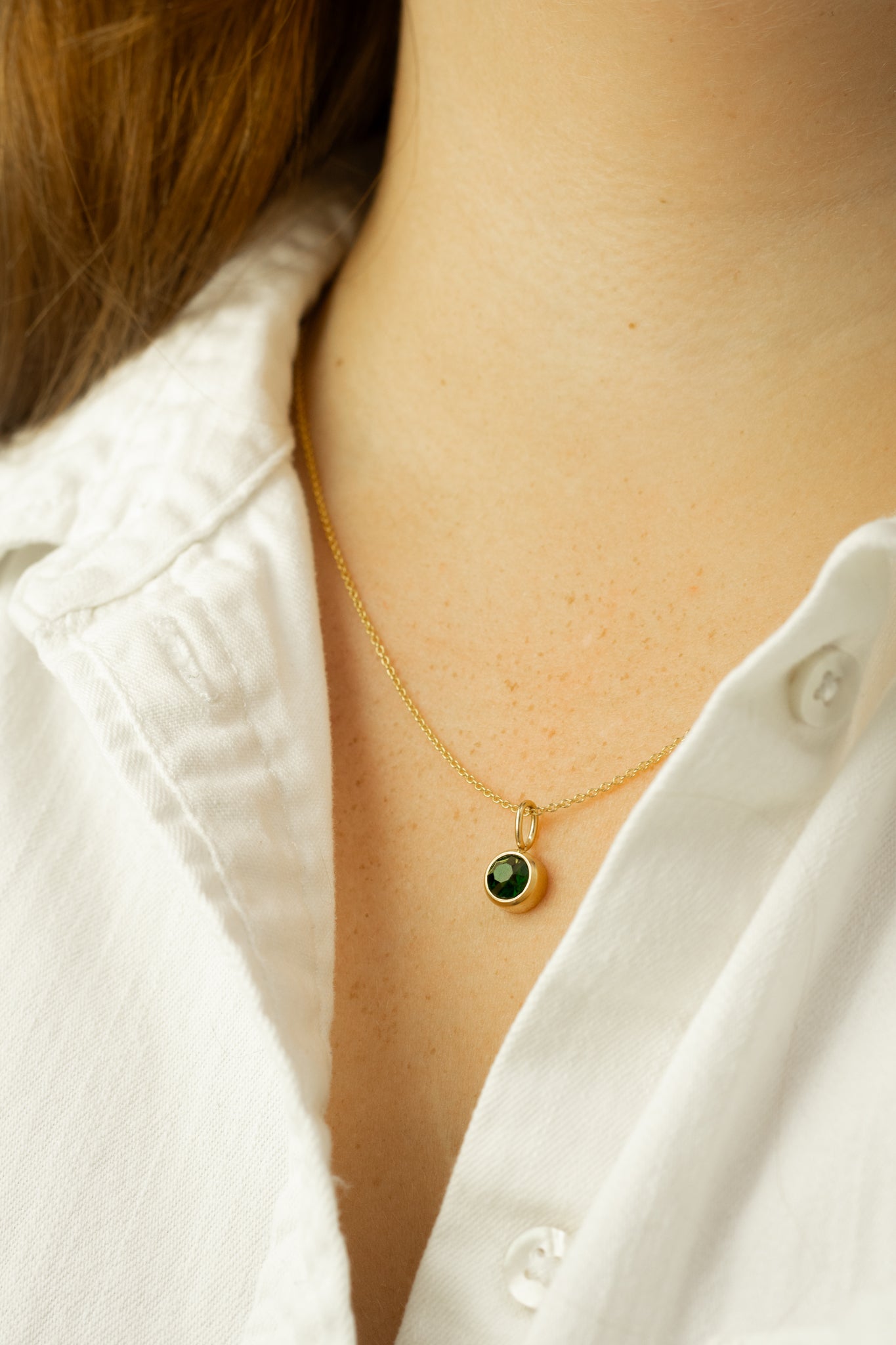 May - Birthstone Necklace Emerald