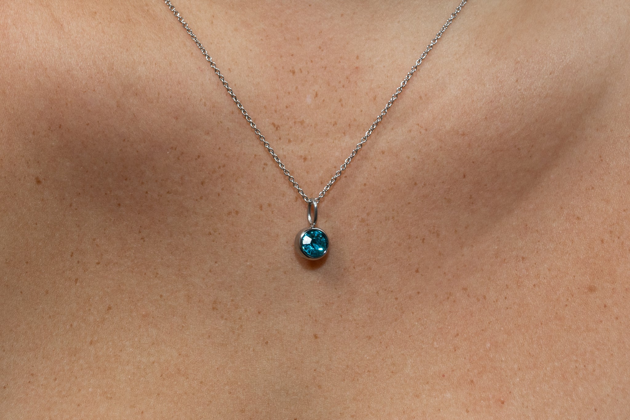 March - Birthstone Necklace Aquamarine
