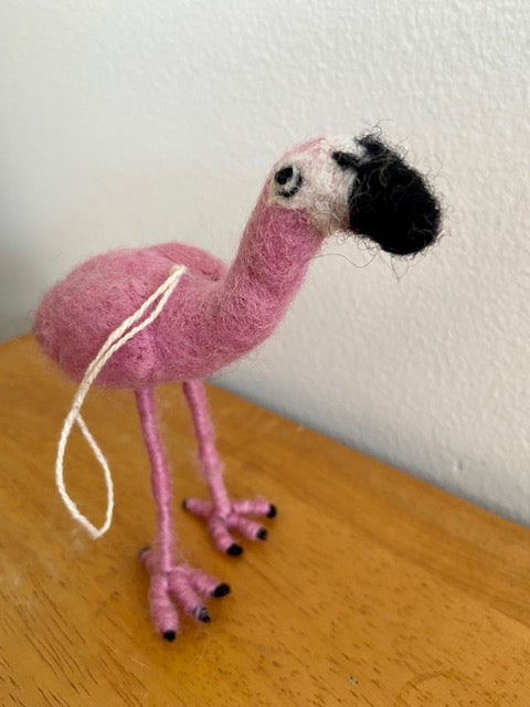 Tall Standing Flamingo Ornament