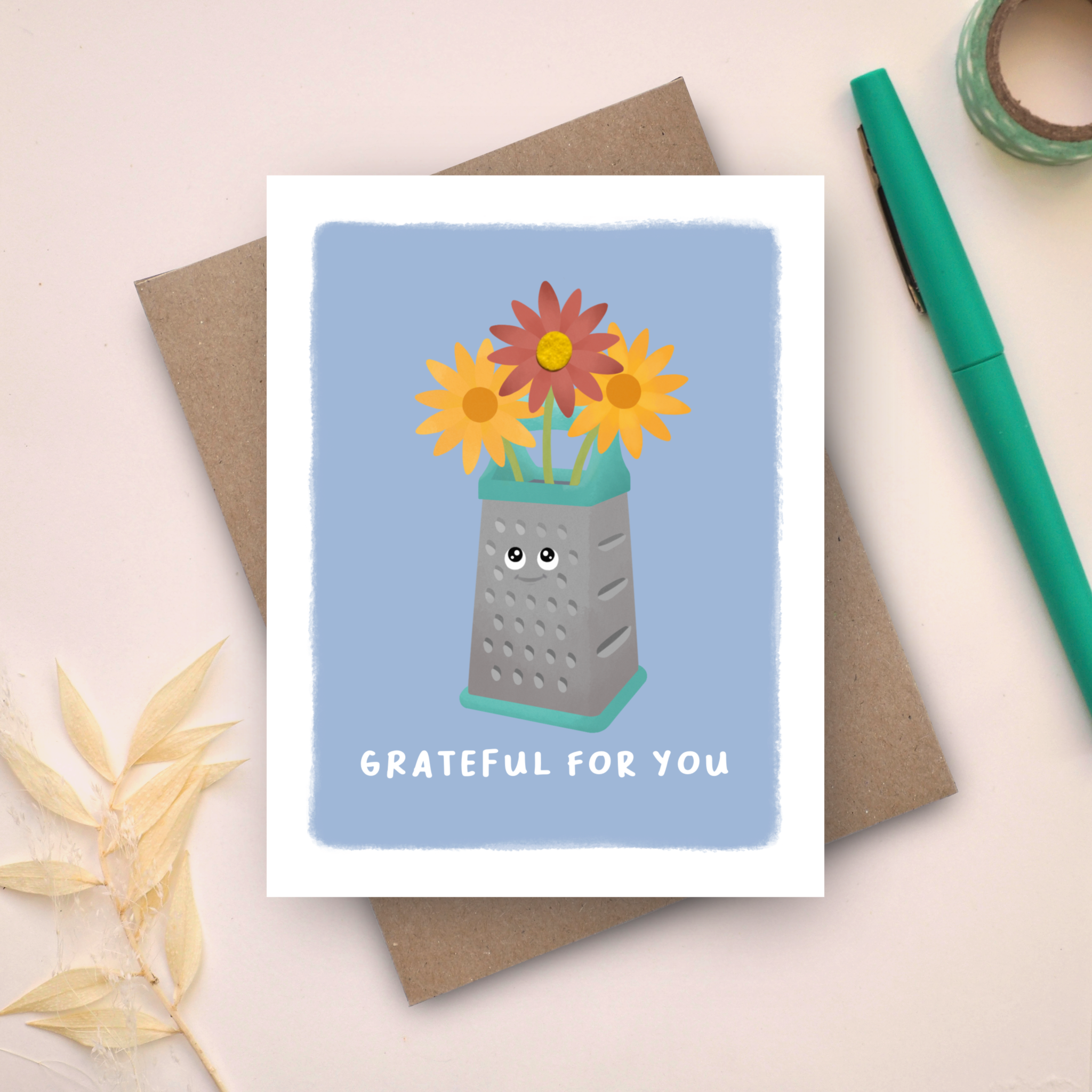 Grateful For You - Thank You Card