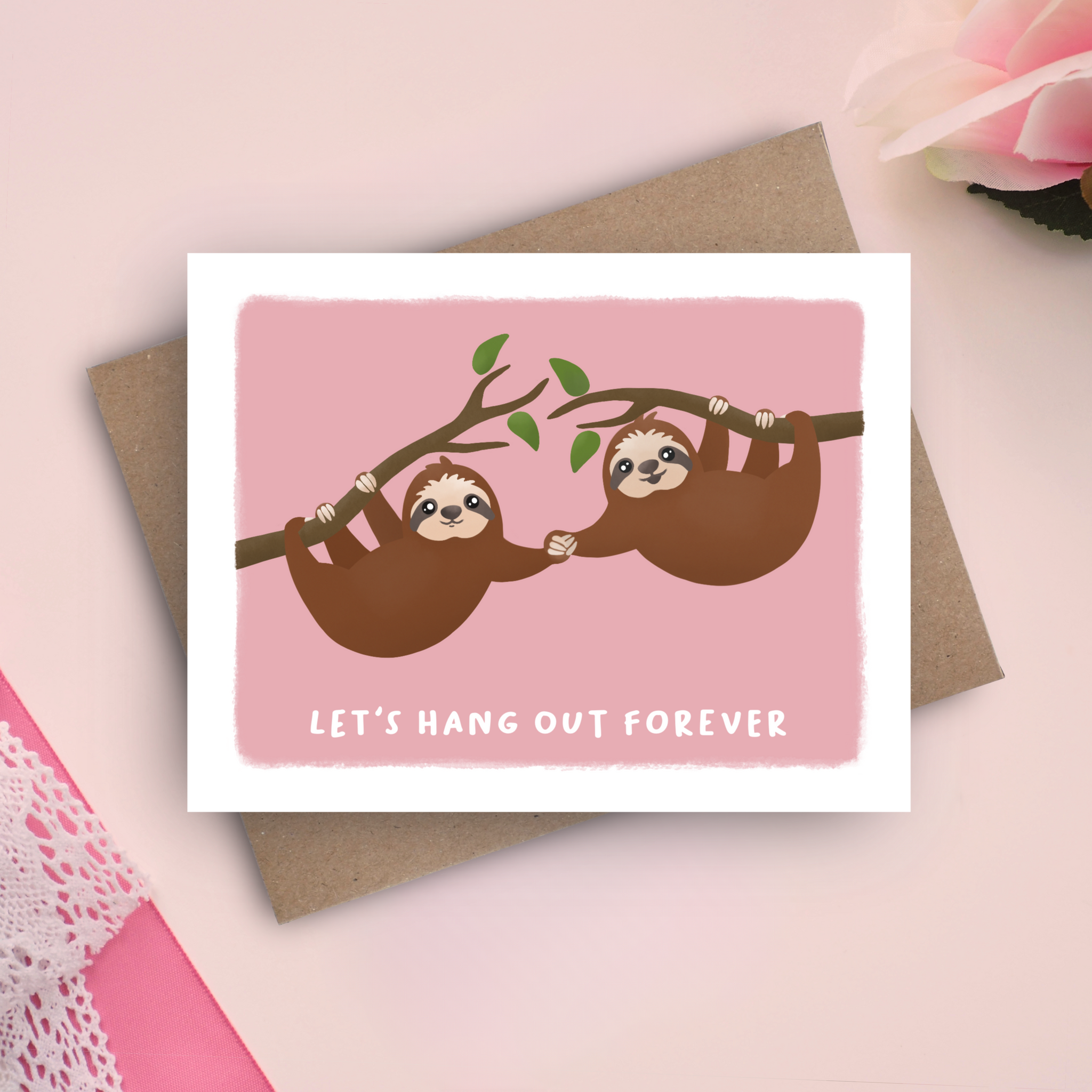 Let's Hang Out Forever Card - Valentine's Day Card