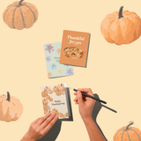 happy thanksgiving pumpkins, thanksgiving fall  greeting card A2 blank inside
