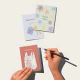 just wanted to say thank you card handmade in canada