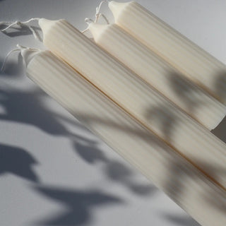 Tall Ribbed Pencil Candle