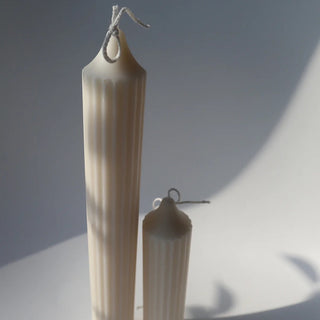 Tall Ribbed Pencil Candle