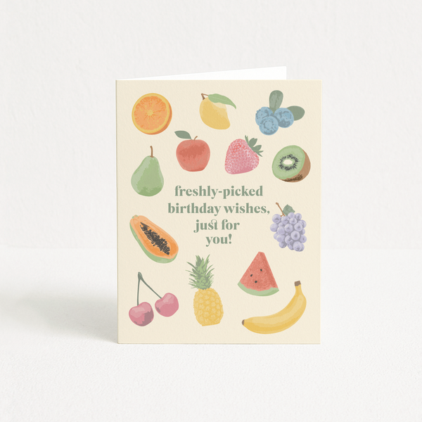 nhelle studio - birthday card - cute fruits - gift