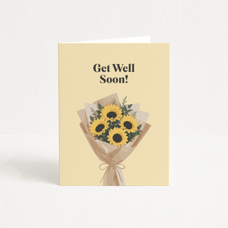 get well soon | cute thoughtful greeting card | A2 blank inside