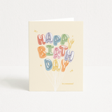 happy birthday balloons | cute playful birthday card | A2 blank inside