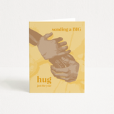 nhelle studio - big hug greeting card - yellow - illustrated - gift