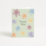 floral thank you greeting card handmade in canada