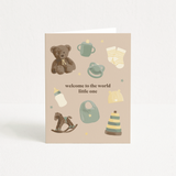 welcome to the world little one card handmade in canada