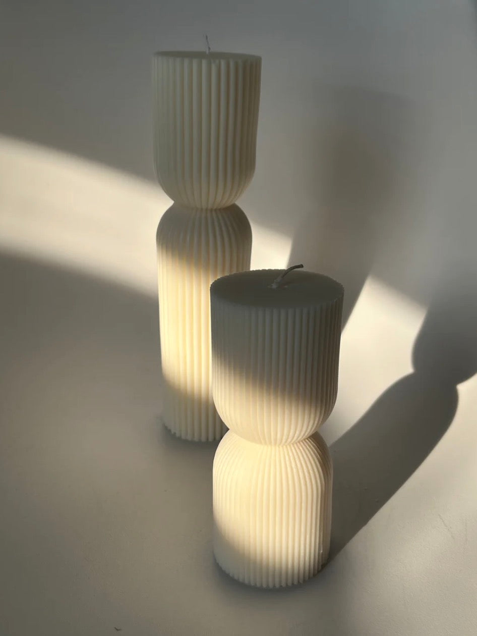 Aaram Lux - Striped Column Candle