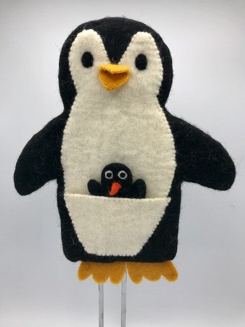 Penguin with Baby Hand Puppet - She Sells Sanctuary