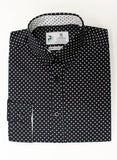 Fashion2017, fallfashion, canadafashion, torontofashion, canadianbrand, fallstyle, minimalfashion, minimal, fashiontrends2017Navy Dotted Dress Shirt