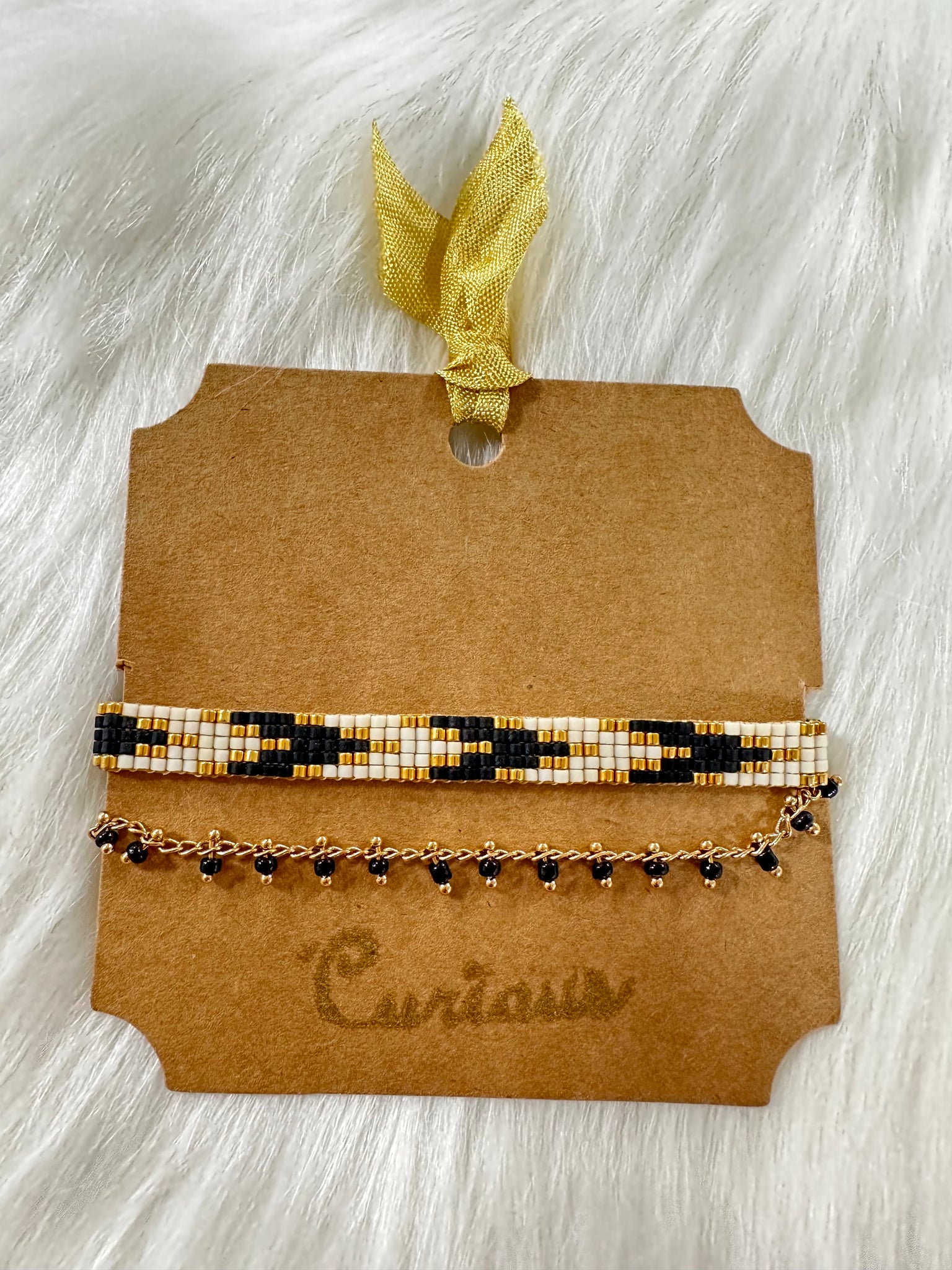 Beaded Bracelet with Chain