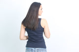 Hip length, lightweight tank top with a scoop neck.