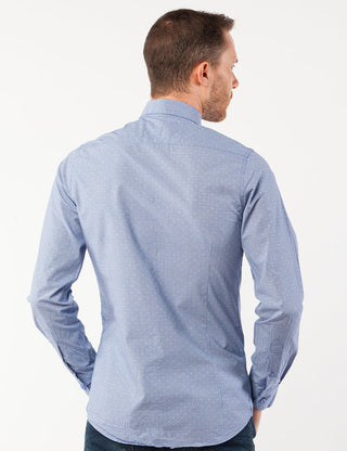 Blue Dotted Dress Shirt