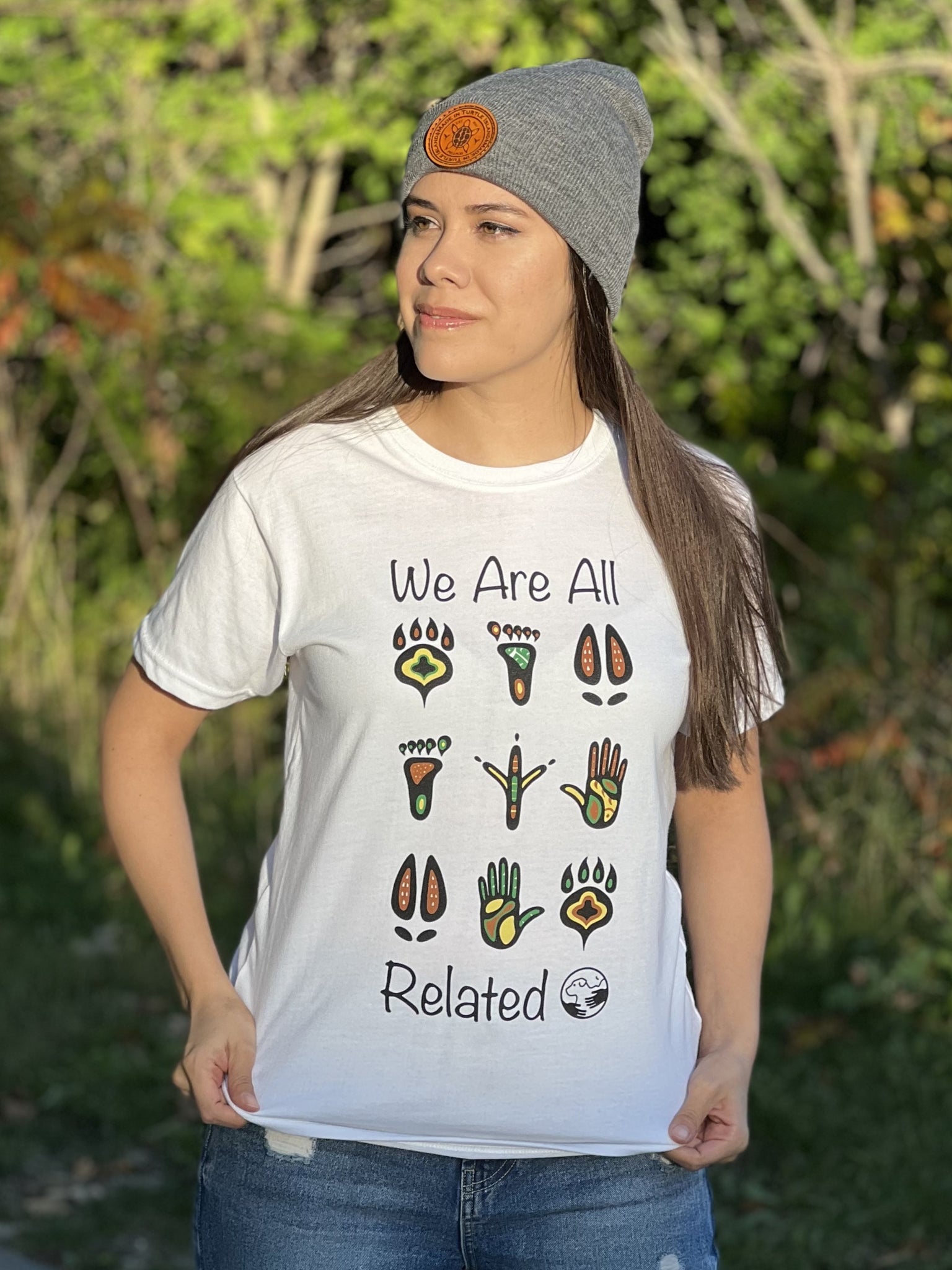 Pre & Peri - We Are All Related T-Shirt Multi-colour Print - Adult