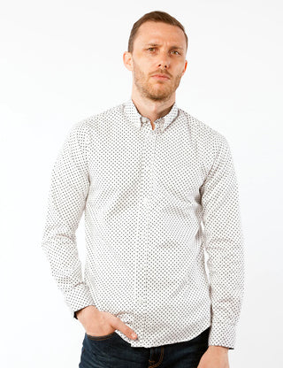 Progoti - White Dotted Dress Shirt